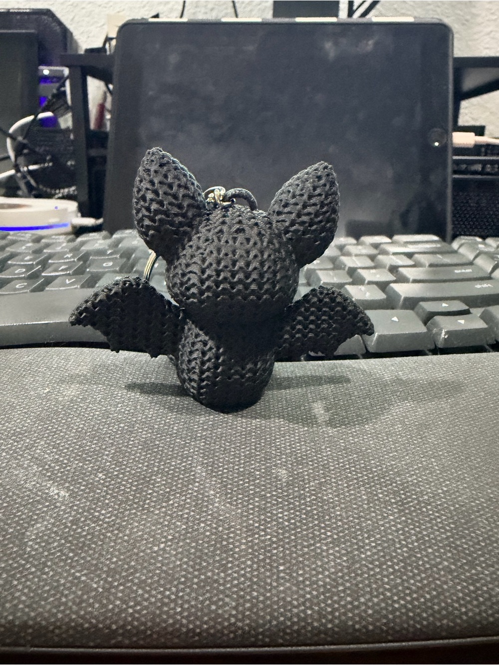 Halloween “Knitted” Look Bat Keychain/Bag Charm - Picture 4 of 5